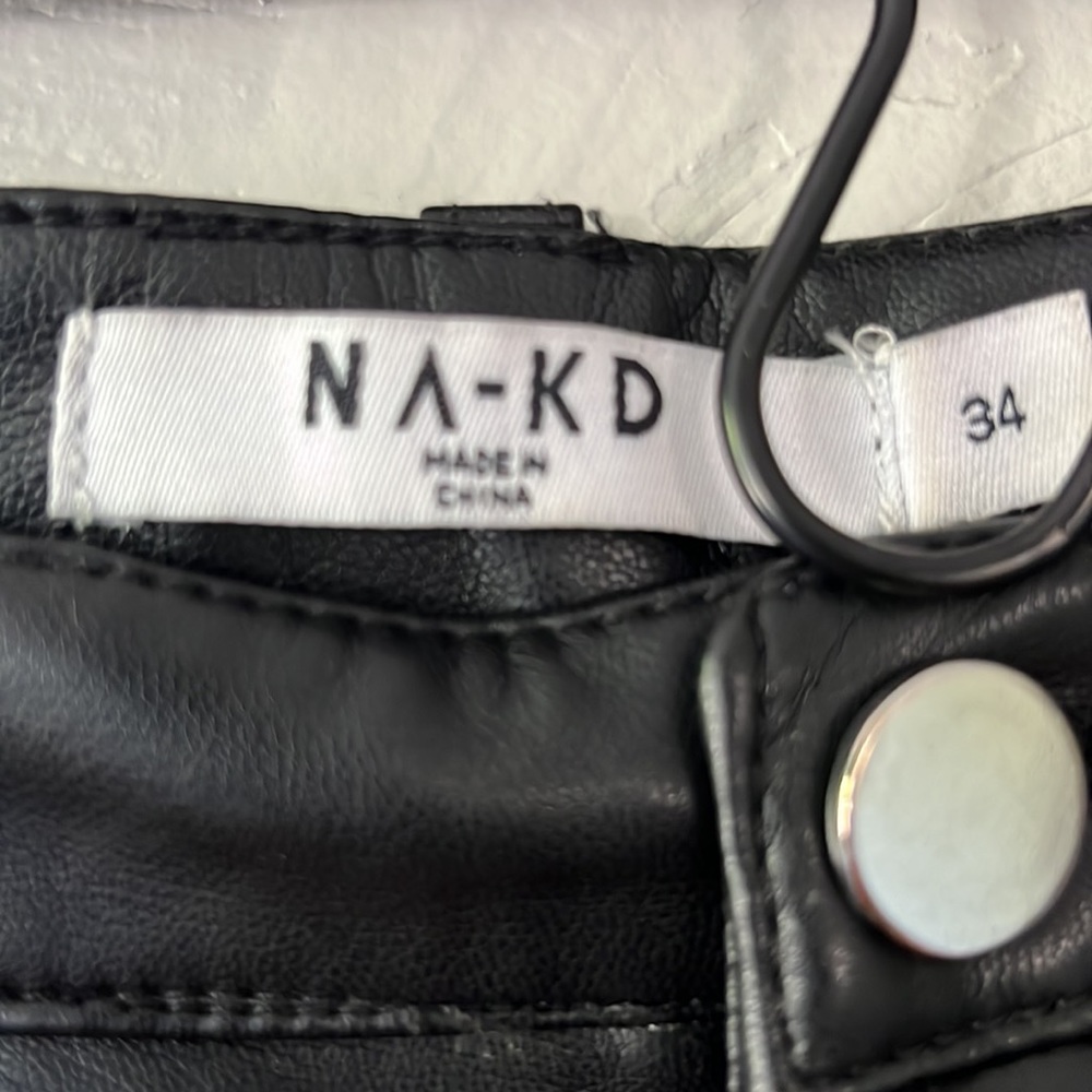 NAKD High Waist Leather Pants - Picture 2 of 5